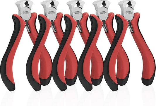 End Cutting Pliers 4"-5 Pack End Cutting Pliers for Jewelry Making with Spring Loaded for DIY, Craft, Repairing