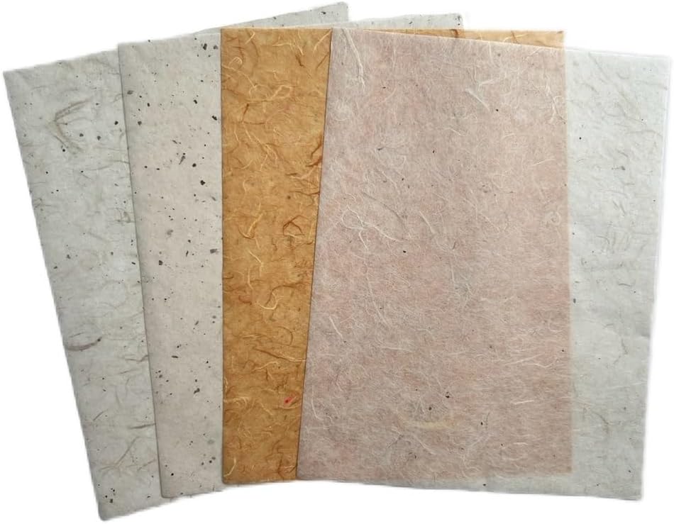 50 Sheets A4 Thin Natural Leaves Rice Straw Mulberry Paper Sheets Art Tissue Washi Paper Design Craft Art Origami Suppliers Card Making Writing (Natural leaves,Onion,etc,, A4)