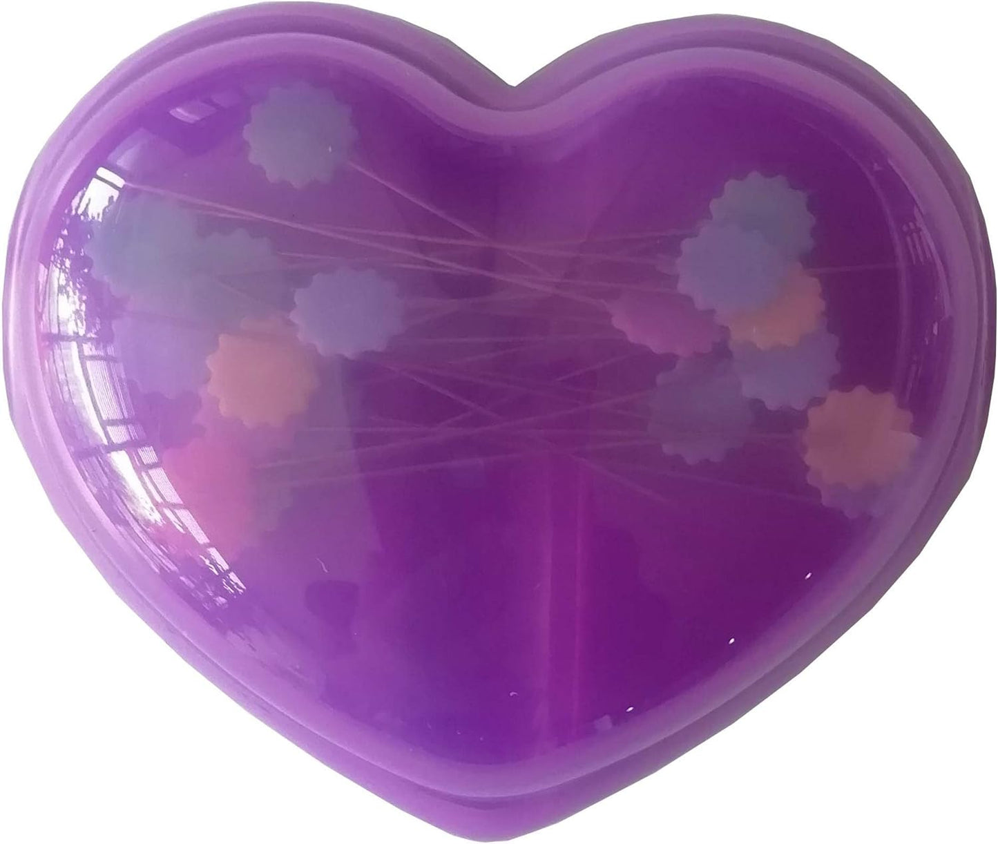 YICBOR Magnetic Pin Cushion with 20pcs Sewing Pins, Heart Magnetic Pins Holder for Storage Sewing Quilting