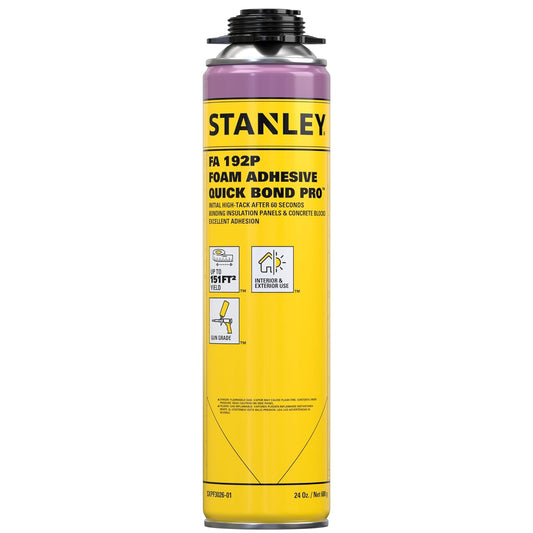 Stanley Quick Bond Adhesive Foam - 1x24oz, Reliable Bond Adhesive for Various Materials, Strong bonding, No Mixing, Gun Use, Gun NOT Included | 1 Pack