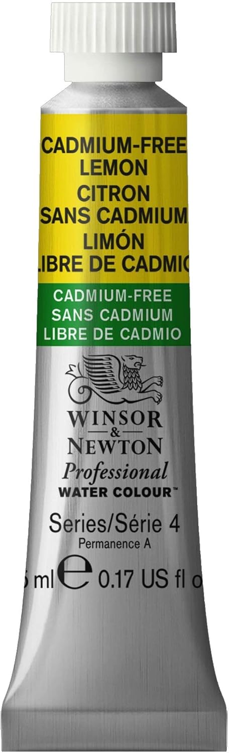 Winsor & Newton Professional Watercolor, 5ml (0.17-oz) Tube, Cadmium-Free Lemon
