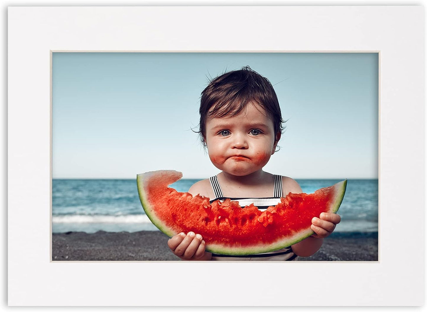 Poster Palooza Pack of Ten 8x10 Mats Bevel Cut for 5.5x8.5 Photos - Acid Free White Precut Matboards for Pictures, Photos, Framing - 4-ply Thickness