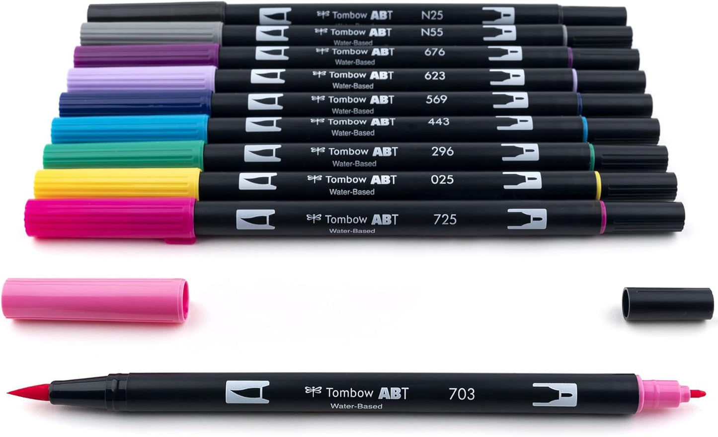 Tombow 56188 Dual Brush Pen Art Markers, Galaxy, 10-Pack. Blendable, Brush and Fine Tip Markers