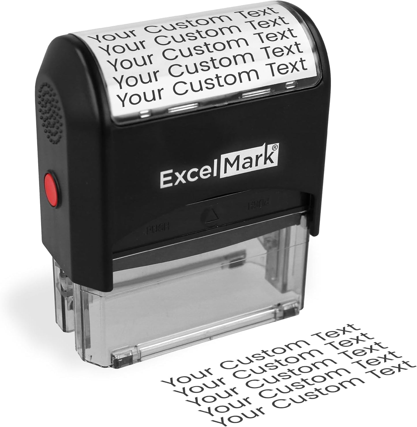 ExcelMark Custom Stamp – Clear & Crisp Impressions – Personalized Self-Inking Rubber Stamp – Use for Address Stamp and More (Extra Large)