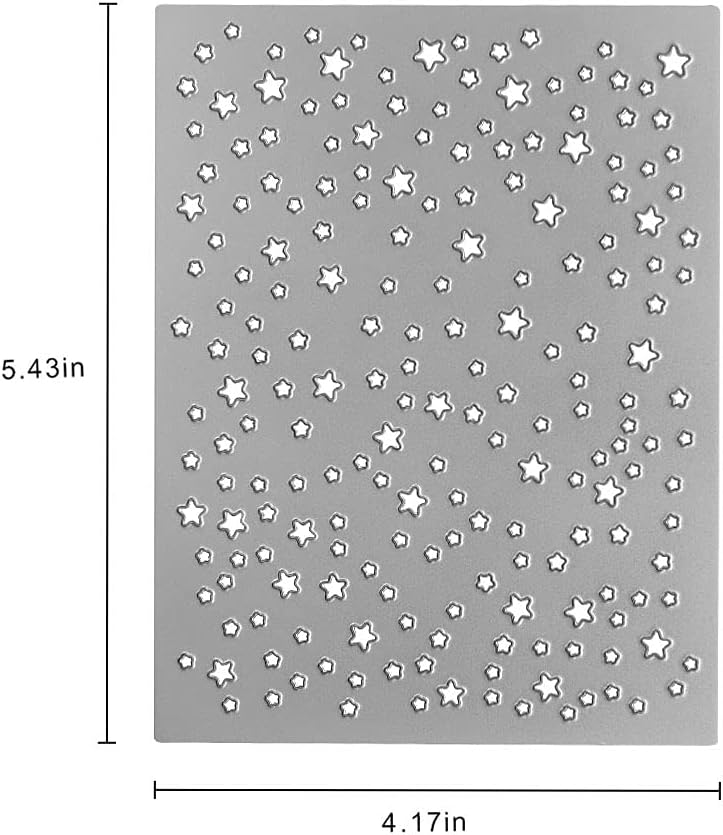 Stars Background Cutting Dies,Five Pointed Stars Die Cuts Metal Embossing Stencils Template Mould for Card Scrapbooking and DIY Craft Album Paper Card Decor