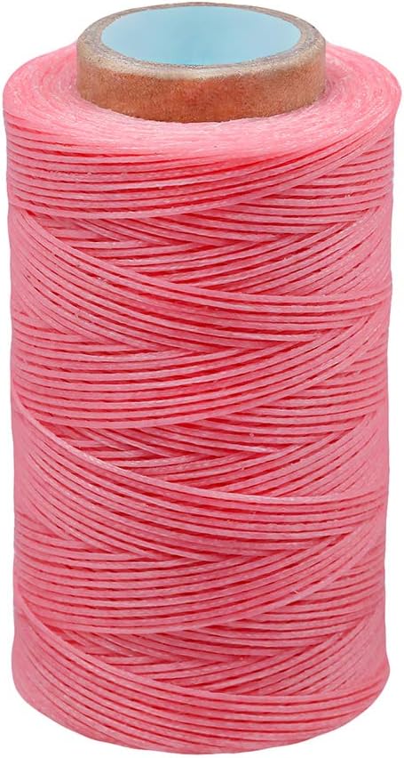 284 Yards Waxed Thread, 210D Heavy Duty Wax Upholstery Thread for Leather Sewing, 0.8mm Flat Waxed String for Bookbinding/Shoe Repairing/Leather Projects