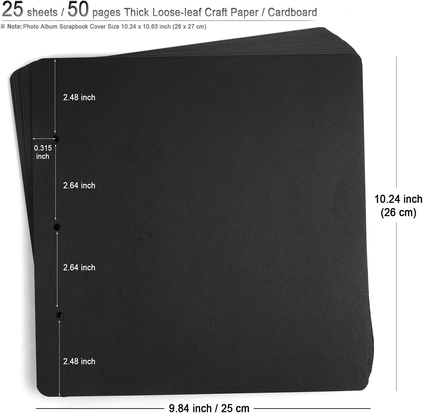 Photo Album DIY Scrapbook 10x10 inch 50 Pages Double Sided, Vintage Leather Cover Three-Ring Binder Picture Booth + 408pcs Self Adhesive Photos Corners for Memory Keep (Family Tree Brown Sugar)