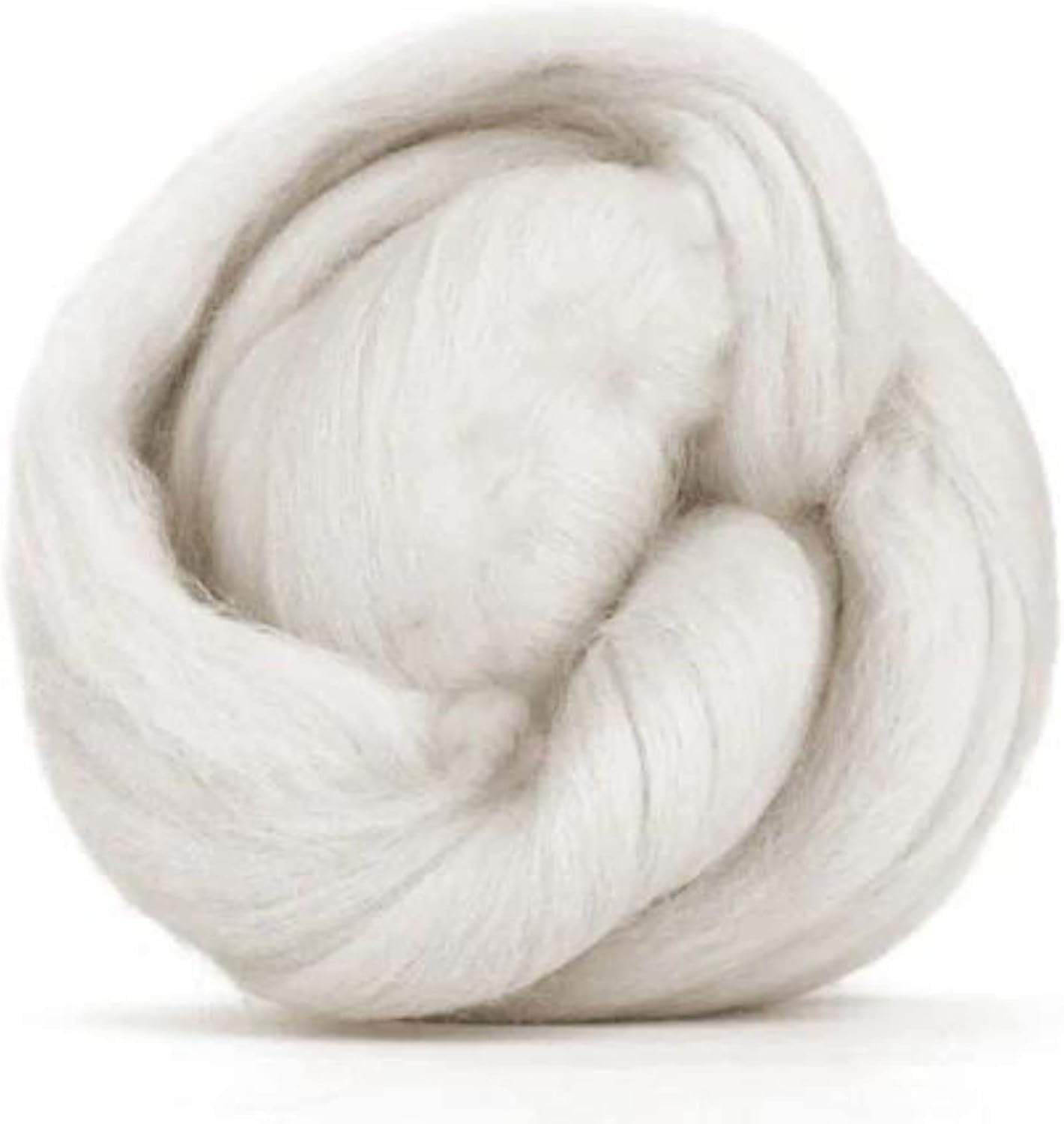 Revolution Fibers Merino Wool Roving | Premium Combed Wool Top | 22 Micron, Perfect for Felting Projects, Spinning, Wall Hangings and Tapestry (Pearl)