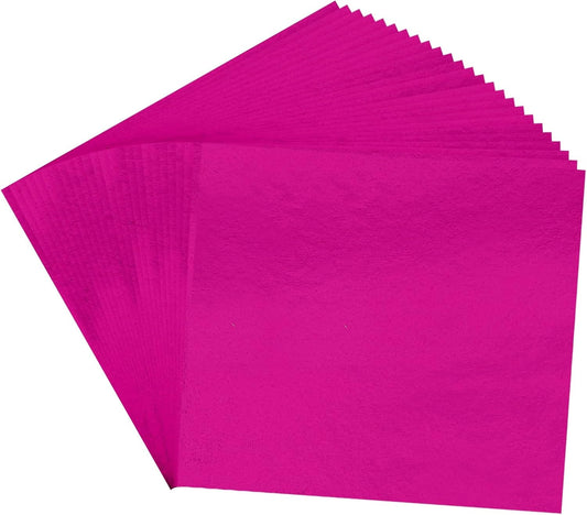 PATIKIL Gold Leaf Sheets for Art 3.7" x 3.4", 100 Pcs Gold Foil Sheet Metallic Leaf Papers for DIY Crafts Resin Furniture Nails Paintings Home Decoration, Pink