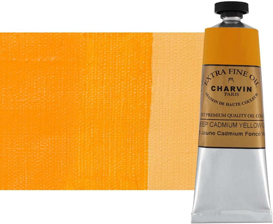 Charvin Extra Fine Oil Paint, Yellow 60 ml Tube - Triple-Milled, Rich Texture, Poppy Oil-Based, Light-Fast, Handmade, Archival Quality