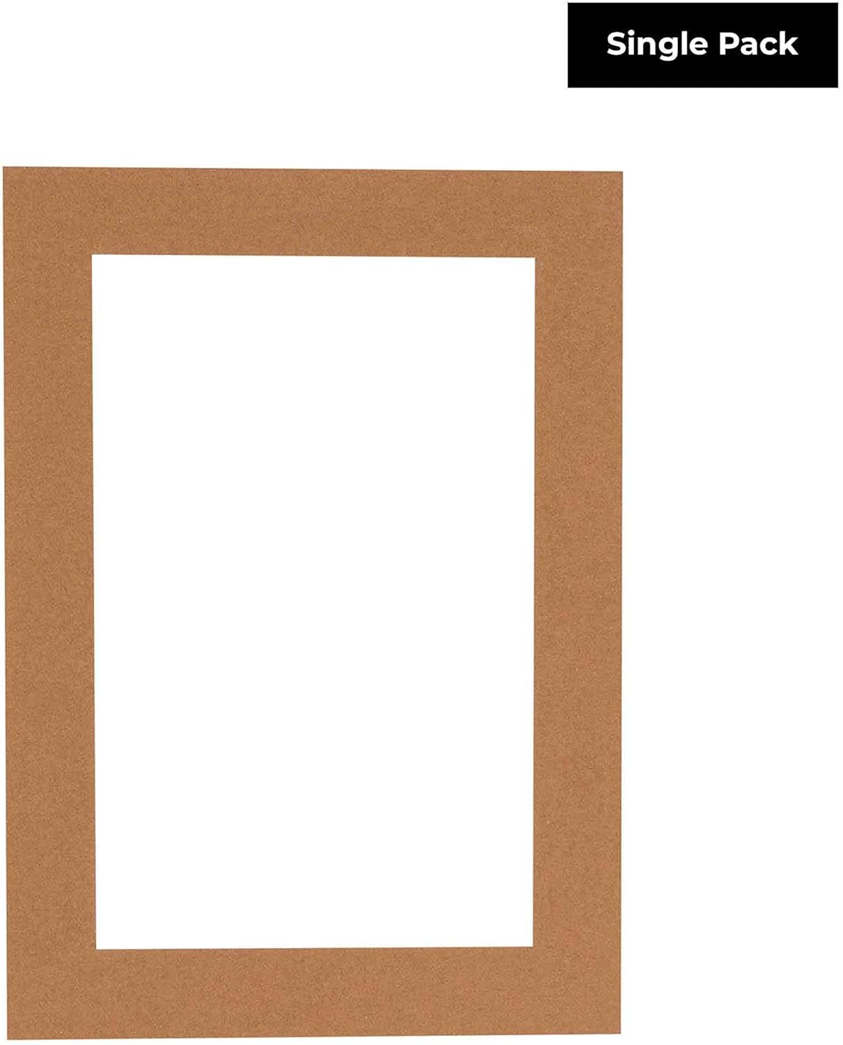 8x10 Mat Bevel Cut for 5x8 Photos - Acid Free Aged Oak Brown Precut Matboard With Backing Board and Crystal Clear, Self Seal Photo Mat Bag - For Pictures, Photos, Framing - 4-ply Thickness