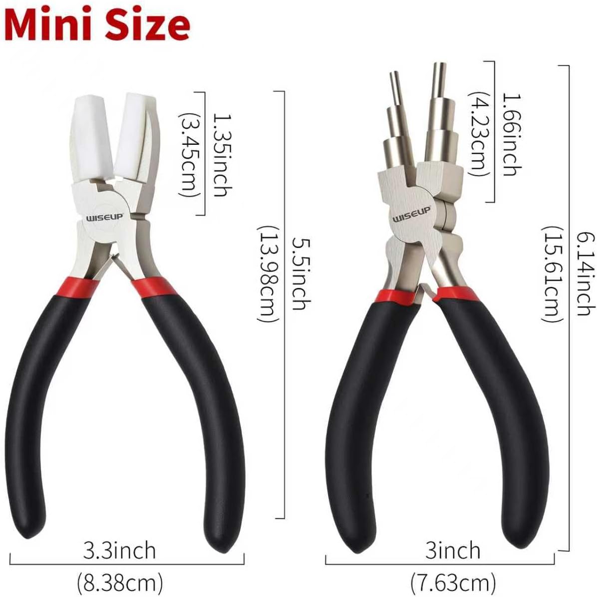 WISEUP Jewelry Pliers Set - 6 in 1 Bail Making Plier, Making Nylon Plier for Jewelry DIY Craft，Repair & Wire Wrapping，jewelry making tools