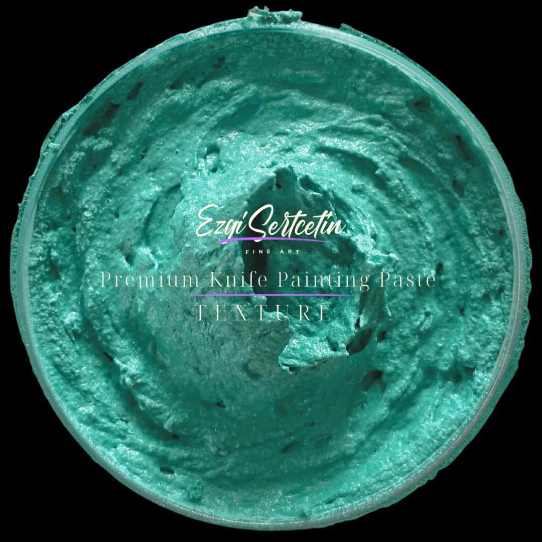 Premium Palette Knife Painting Paste|Texture Paste|Authentic Bright Colors|Ready to Use|Easy to Apply| 6oz (Teal)
