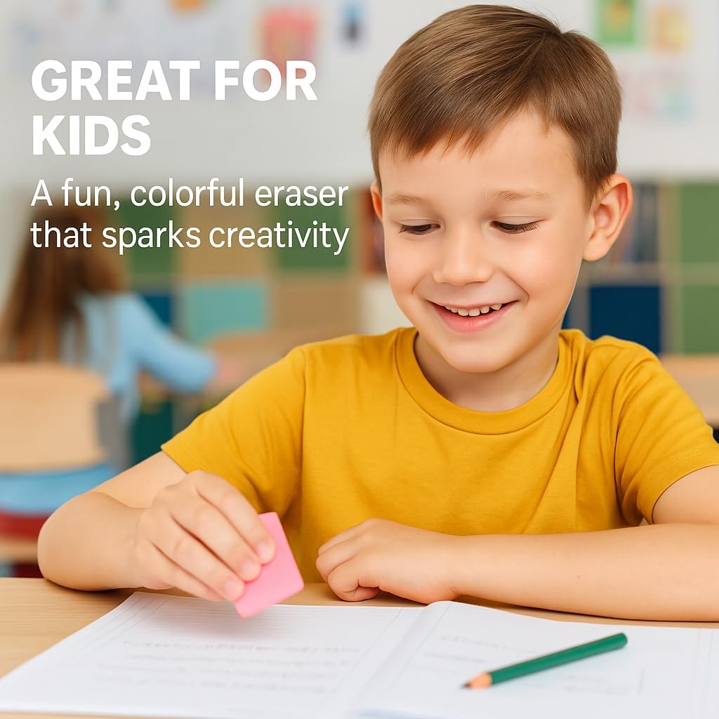 24 Pack Kneaded Erasers,Colorful Drawing Art Moldable Kneaded Sketching Erasers for Artists Blend, Shade, Smooth(24,Colored Eraser)