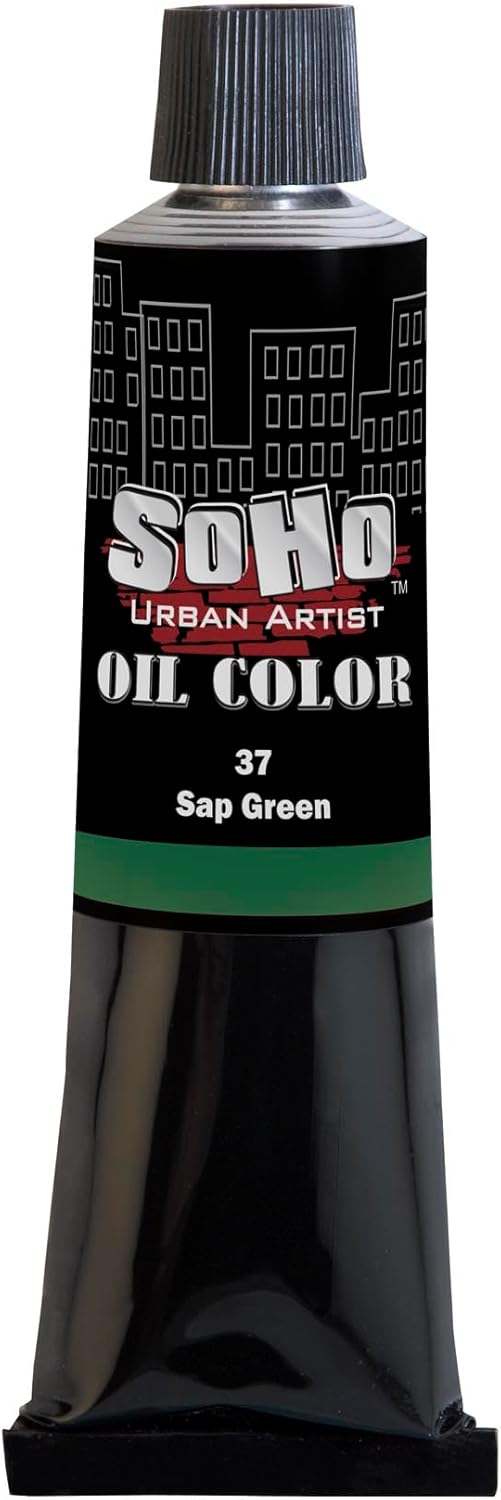 Soho Urban Artist Oil Paint - Sap Green, 170 ml Tube - Best Valued Oil Colors for Painting, Excellent Pigment Load