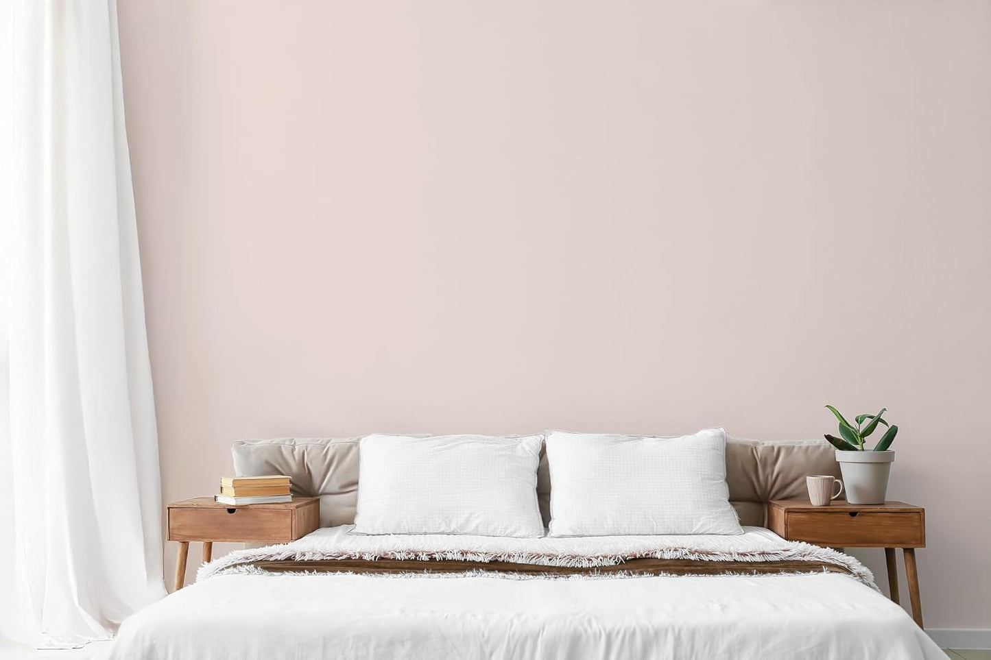 EVOLVE Paint & Primer: Environment-friendly, Low Sheen with One-coat Coverage for Interior & Exterior surfaces (Pale Pink, 128 Fl Oz (Pack of 1))