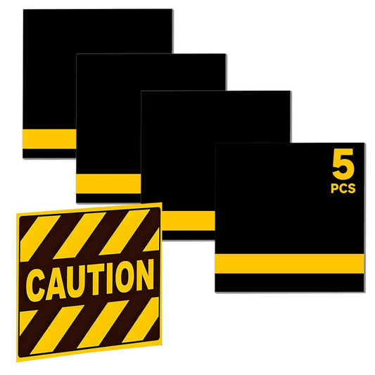 5PCS Laser Engraving Double Color ABS Plastic Sheet,Two-Tone Laserable Engraving Plastic Sheets for Name Badge,Office Label,Laser Artistic Product,Size 11.73" x 11.73",Black/Yellow