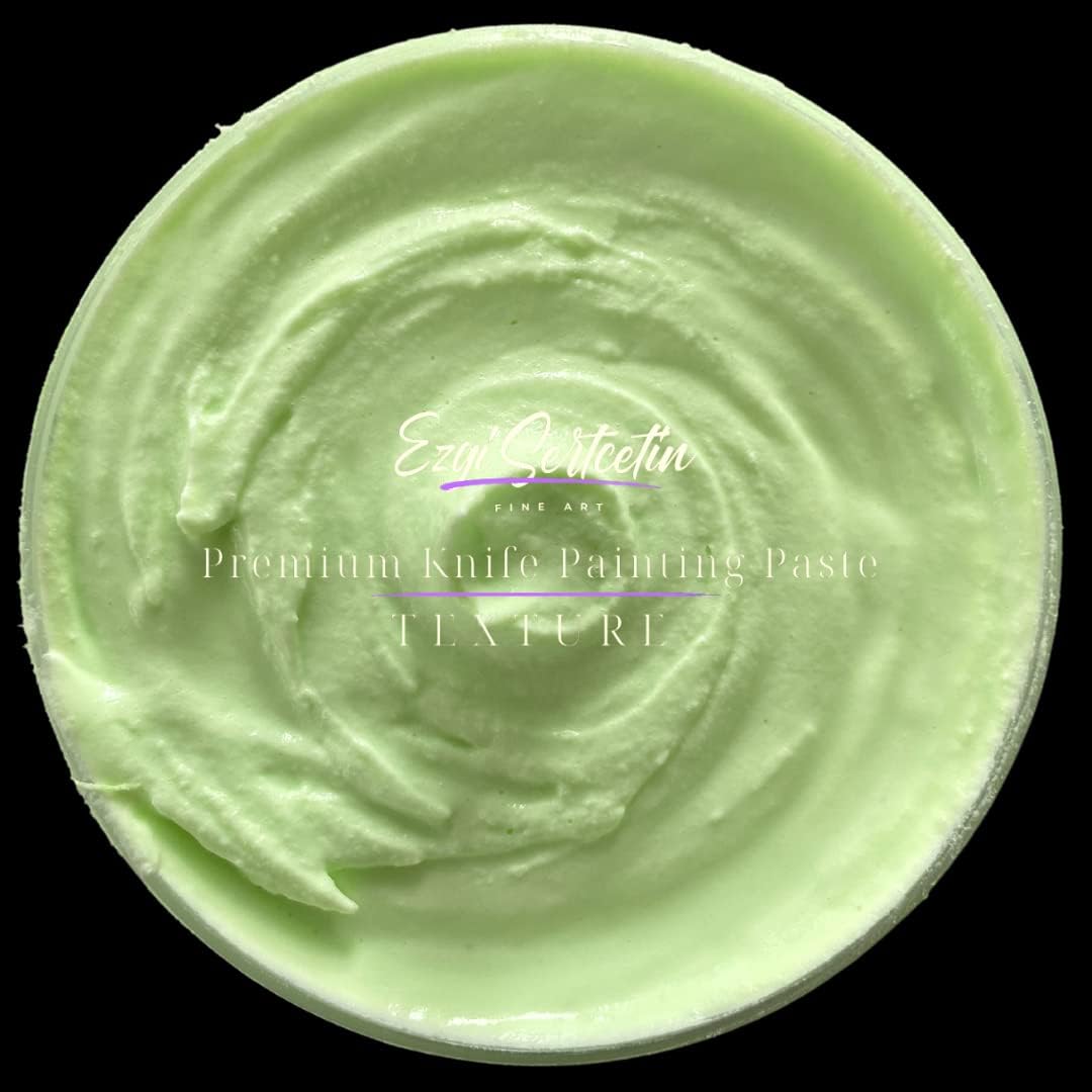 Premium Palette Knife Painting Paste|Texture Paste|Authentic Bright Colors|Ready to Use|Easy to Apply| 6oz (Pastel Neon Green)