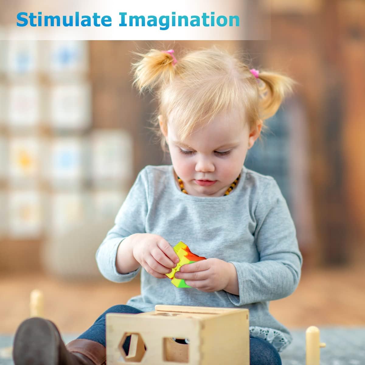 Full Size 3x3x3 Speed Cube Set, 2.2in Puzzle Party Favors Toy Stickerless Magic Cube Set, School Classroom Prize for Students, Birthday Party Stocking Stuffers Gifts for Kids Teens Adults(6 Pack)