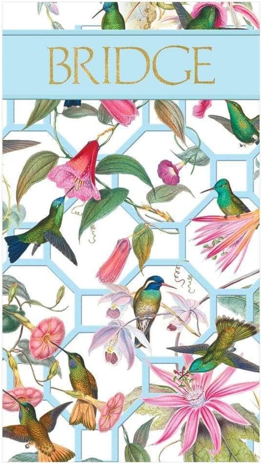 Caspari Hummingbird Trellis Bridge Score Pad - Three Pads