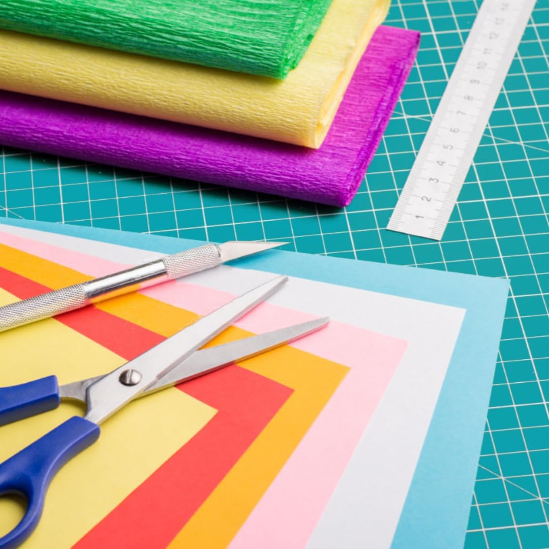 18"x24" Self Healing Cutting Mat, Sewing Mat for Crafts, Double Sided 5-Ply Table Cutting Board for Fabric Quilting Leather Modeling Hobby Project, Turquoise