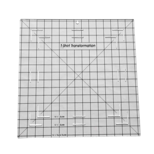 HONEYSEW T-Shirt Alignment Transformation Ruler 15.5x15.5 inches Quilting Template