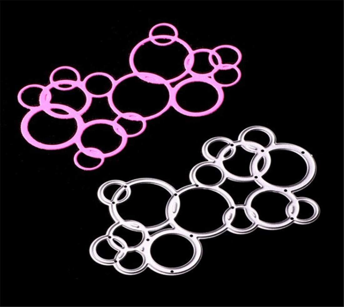 Mvchifay Cutting Dies Happy Birthday Metal Stencils Scrapbooking Tool DIY Emboss Paper Card Making (Bubble-10.3x6cm)