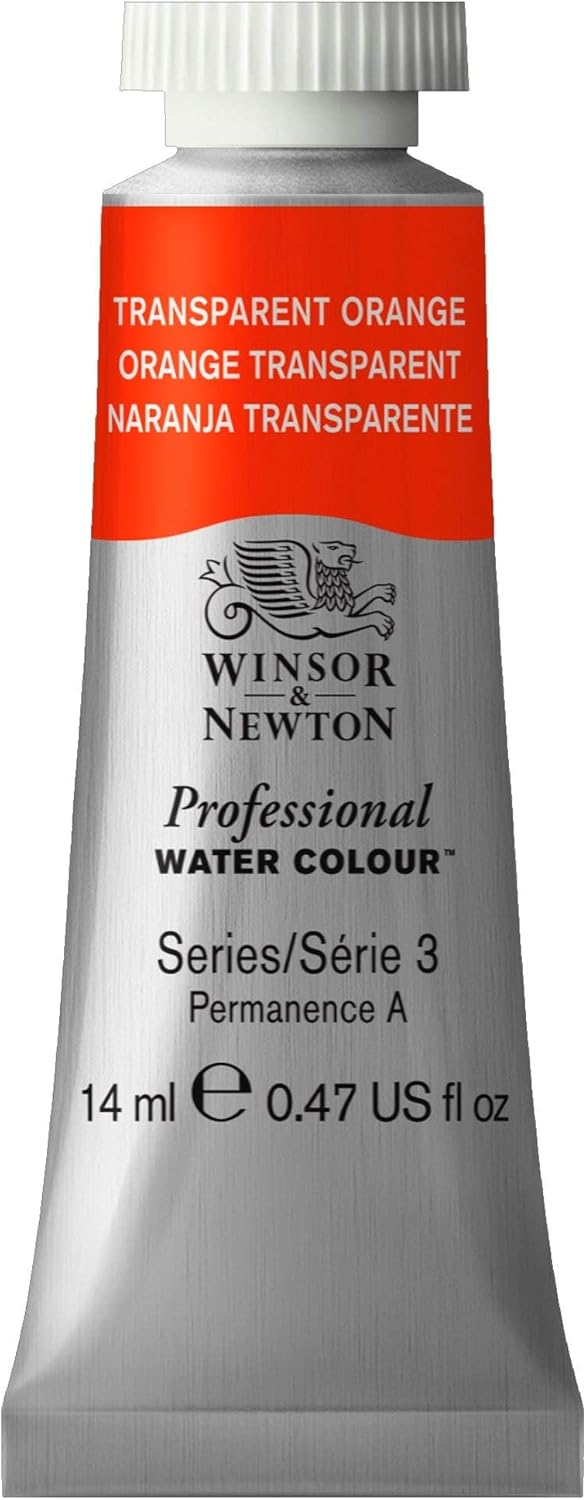 Winsor & Newton Professional Watercolor, 14ml (0.47-oz) Tube, Transparent Orange