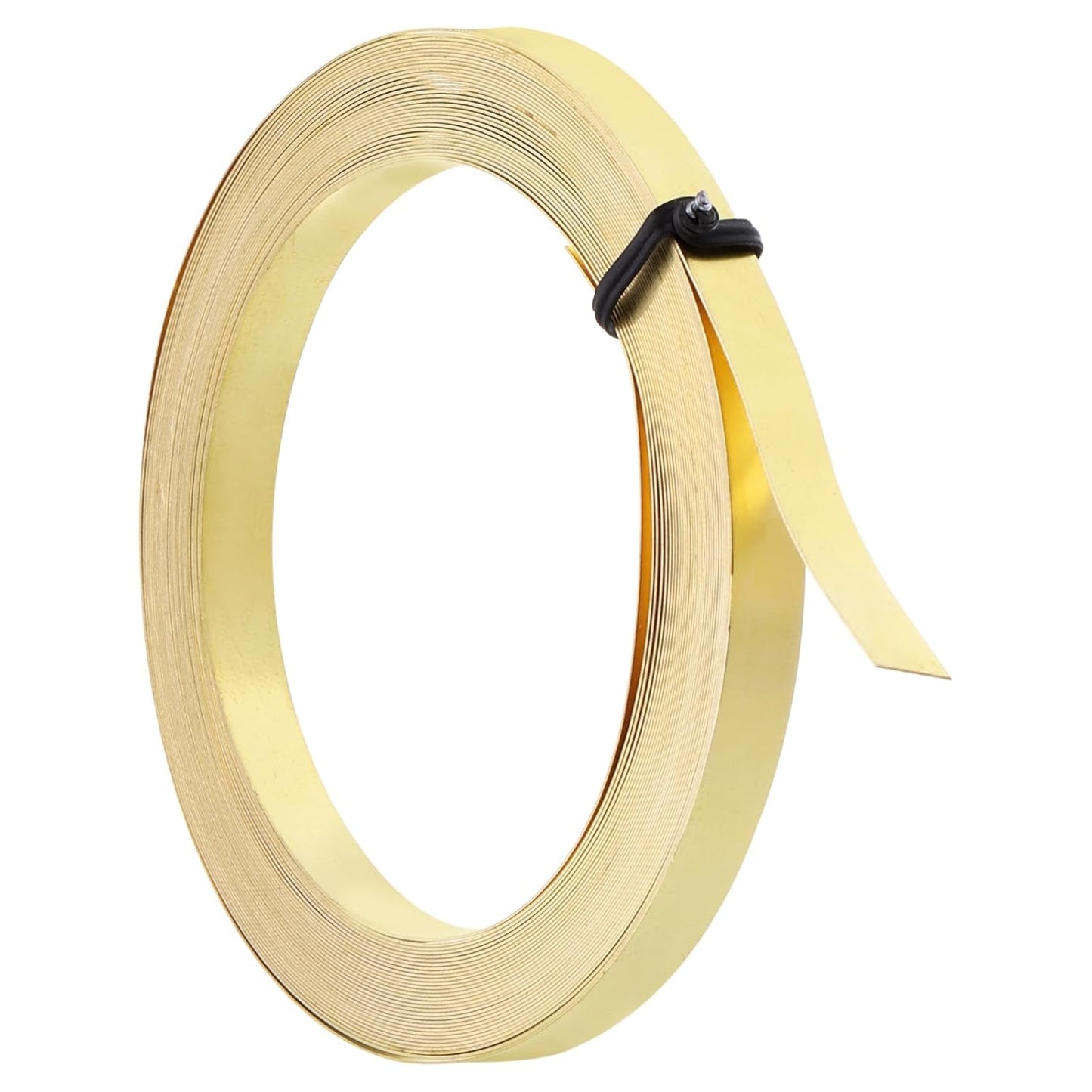 PATIKIL 19.7 Feet Brass Wire, 6mm Wide Bendable Brass Beading Wire 30 Gauge Flat Bezel for Jewelry Making DIY Sculpting Crafts