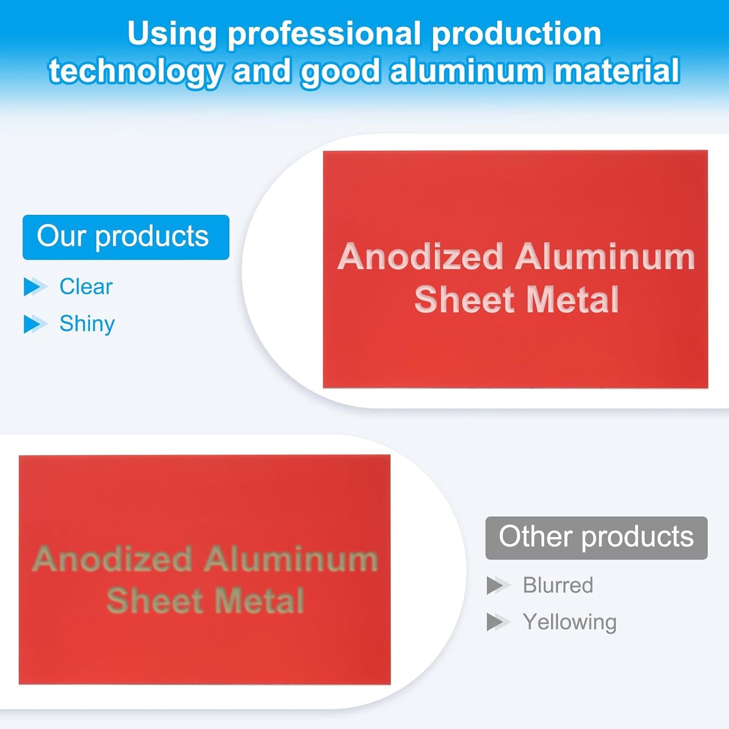 PATIKIL 8x12 Inch Anodized Aluminum Sheet Metal, 3Pcs Laser Plates Engraving Blanks 0.5MM Thin Rectangle for Crafting DIY House Laser Engraving, Red