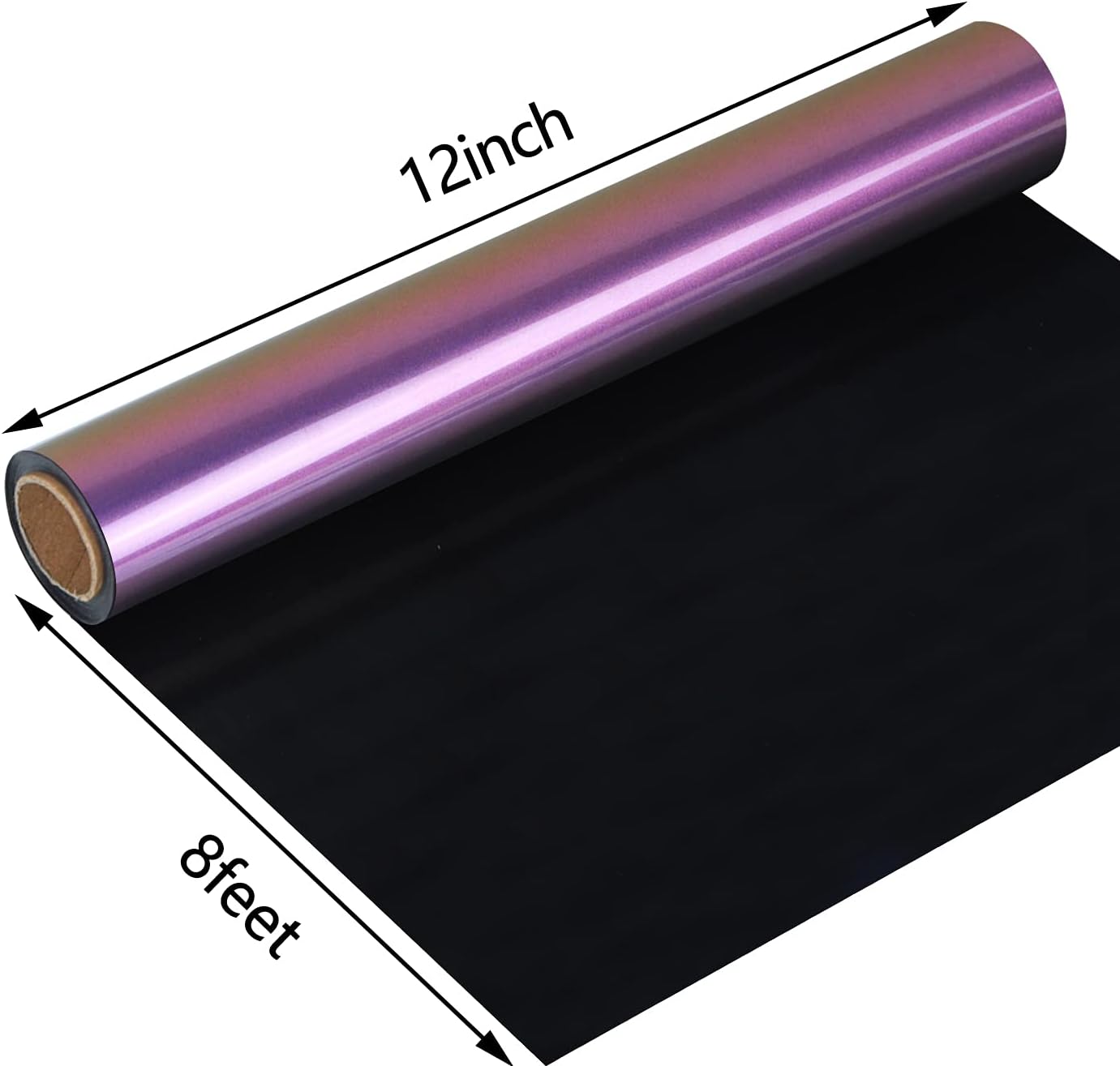 guangyintong Chameleon Heat Transfer Vinyl HTV Rolls, 12" x 8ft Purple to Brown Iron on Vinyl for T-Shirts, Changing Color HTV Vinyl for All Cutter Machines Easy to Cut & Weed for HTV DIY Design