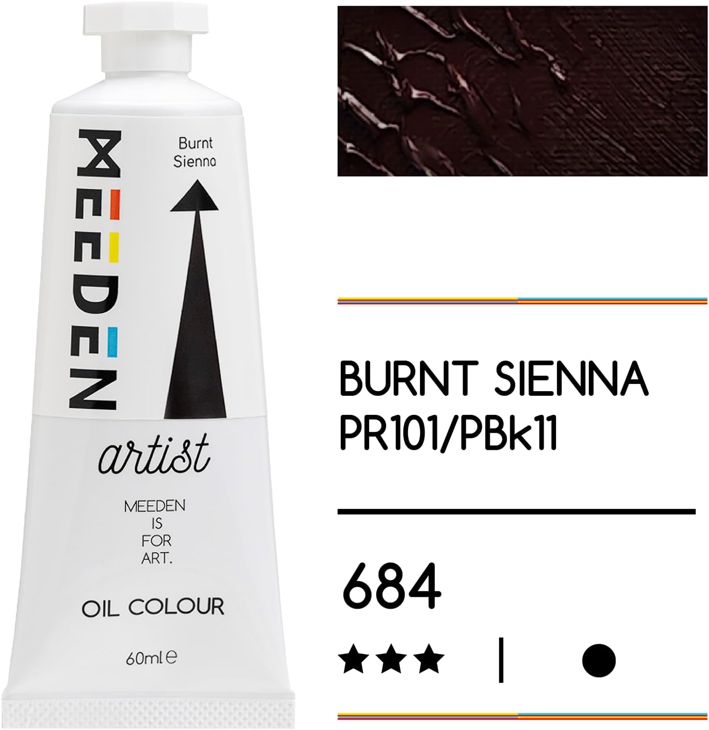 MEEDEN Artist Grade Oil Paint: Burnt Sienna - 60ml/2oz Tube - Professional Art Paints for Canvas Painting