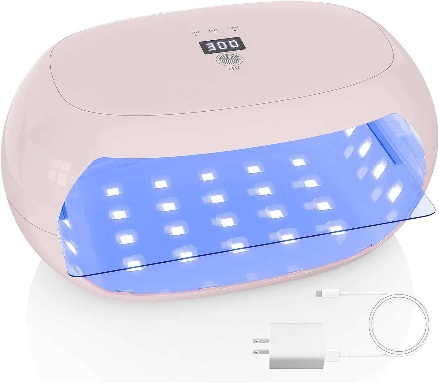 PUWANJILI UV Light for Resin,360° Ring Dual-Layer & Adjustable Time Setting (1/3/5min)UV Resin Light,56 LED High-Powered UV Lamp for Resin Curing,Fast Curing Lamp for Resin Molds,DIY Crafts Decor,Pink