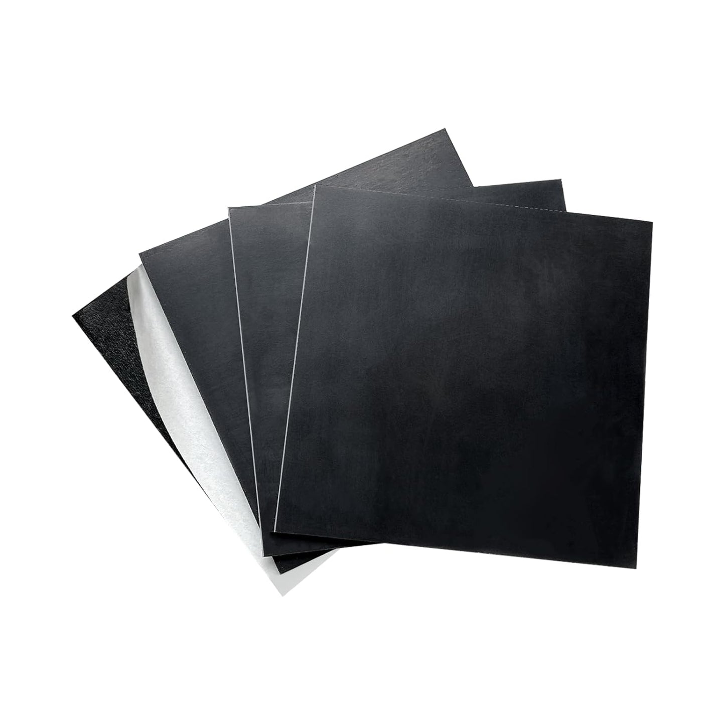 4 Pieces Neoprene Rubber Pads with Adhesive Backing 1/8 in Thick x 4 in x 4 in, Anti Vibration Pads, Rubber Block for Anti-Slip, Shock Absorption, Protection