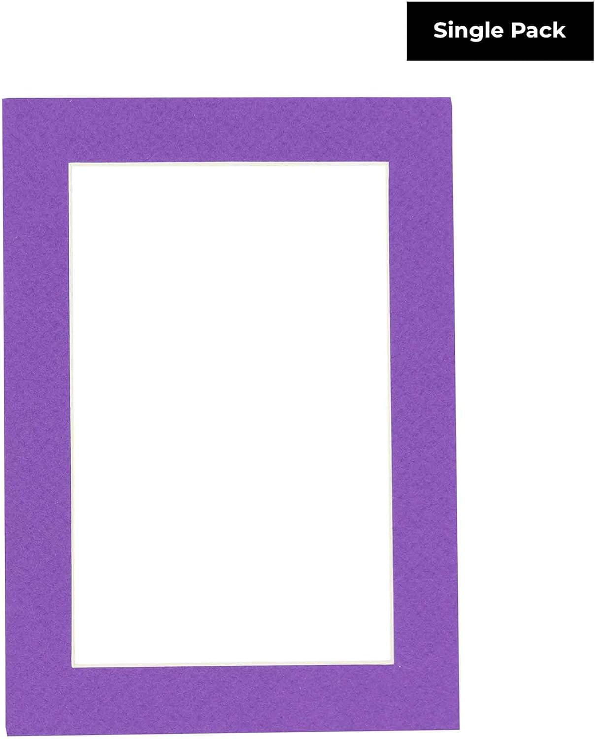6x8 Mat for 8x10 Frame - Precut Mat Board Acid-Free Show Kit with Backing Board, and Clear Bags Purple 6x8 Photo Matte Made to Fit a 8x10 Picture Frame Matboard for Framing, Pack of 1 Mat