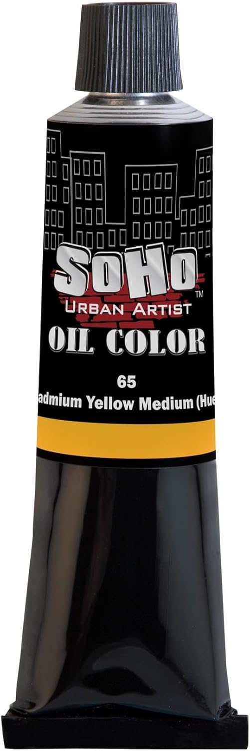 Soho Urban Artist Oil Paint - Cadmium Yellow Medium Hue, 170 ml Tube - Best Valued Oil Colors for Painting, Excellent Pigment Load