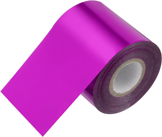 PATIKIL 2"x400Ft Hot Stamping Foil Paper, Heat Transfer Hot Stamping Paper Foil Roll for Leather DIY Logo Decor Craft Gift Package Scrapbook Card, Rose Purple