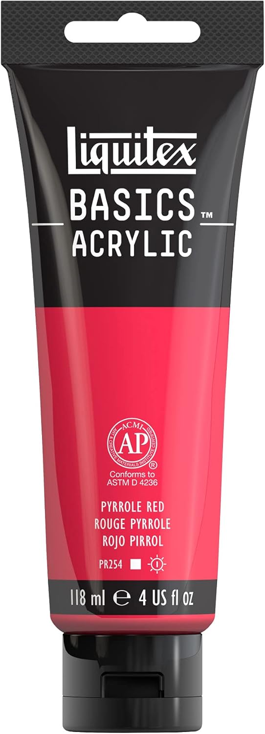 Liquitex BASICS Acrylic Paint, 118ml (4-oz) Tube, Pyrrole Red