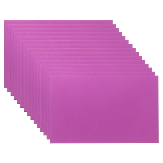 PATIKIL 2.1x3.3 Inch Anodized Aluminum Sheet Metal, 15Pcs Laser Plates Engraving Blanks 0.5MM Thin Rectangle for Crafting DIY House Laser Engraving, Purple