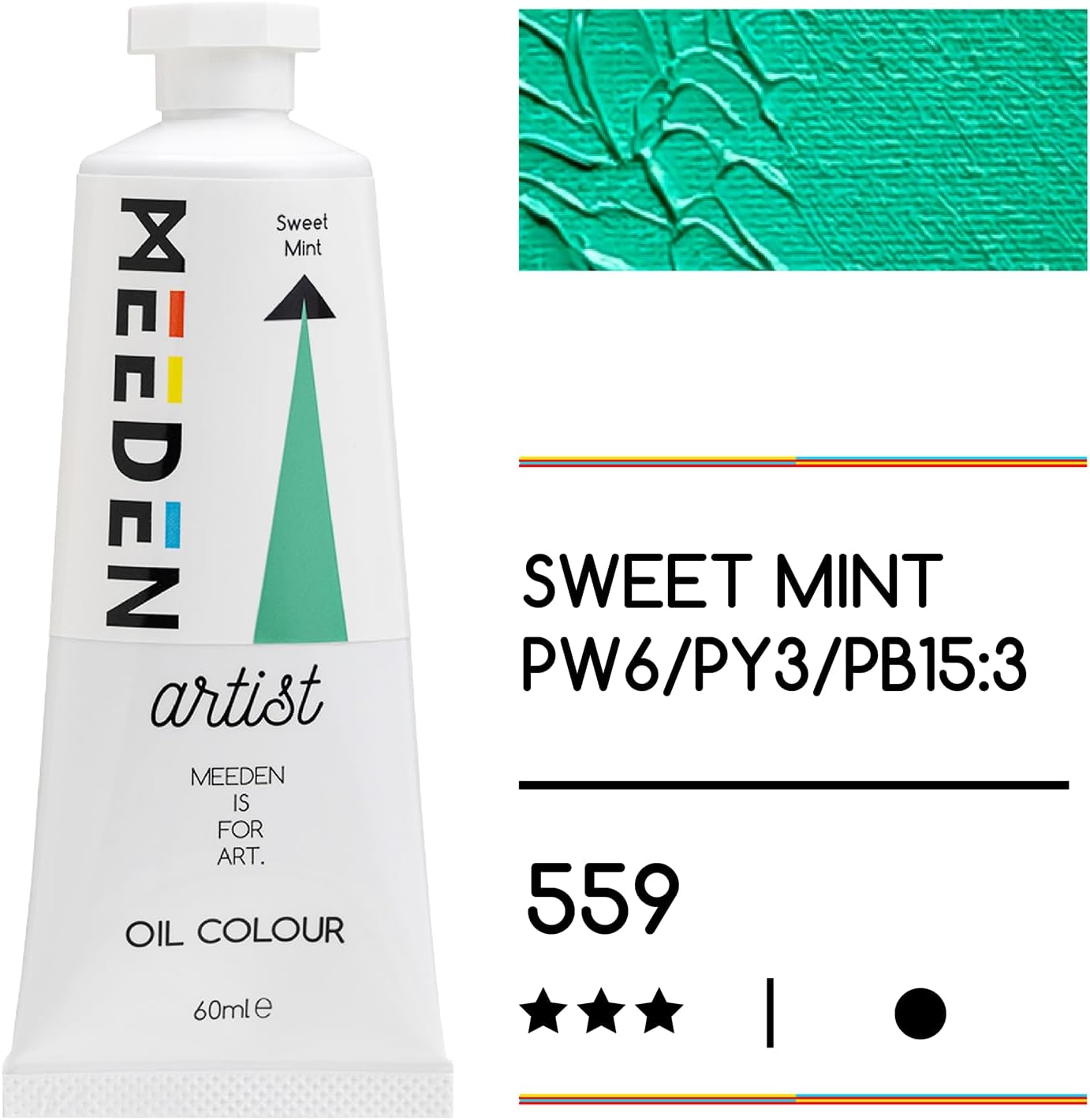 MEEDEN Artist Grade Oil Paint: Sweet Mint - 60ml/2oz Tube - Professional Art Paints for Canvas Painting