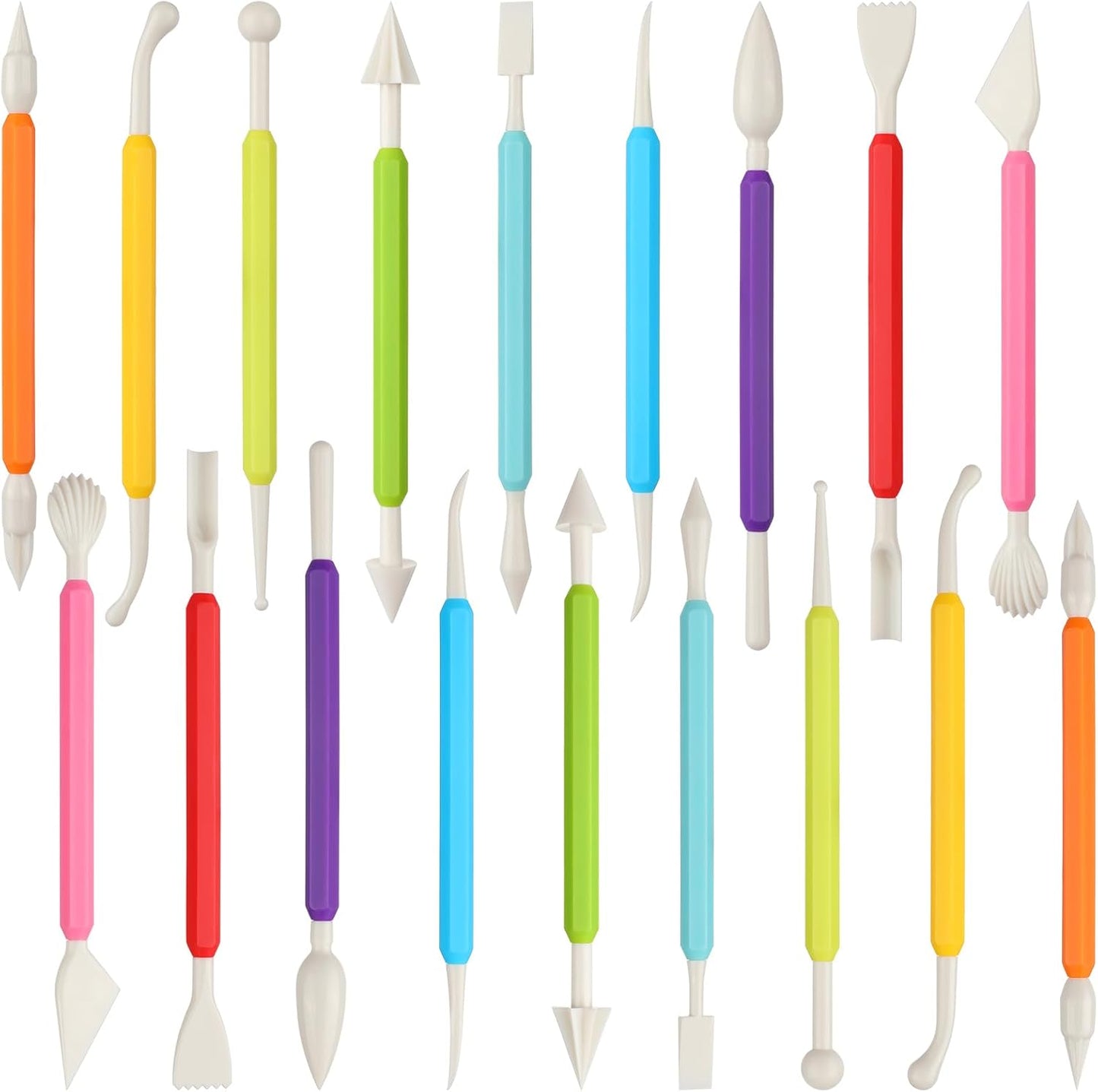 18PCS Clay Sculpting Tools, Double Head Air Dry Clay Carving Tools Kits for Kids and Adults, Sculpting Tools for Clay Sculpey, Modeling Clay Ideal, Air Dry Clay and Shaping