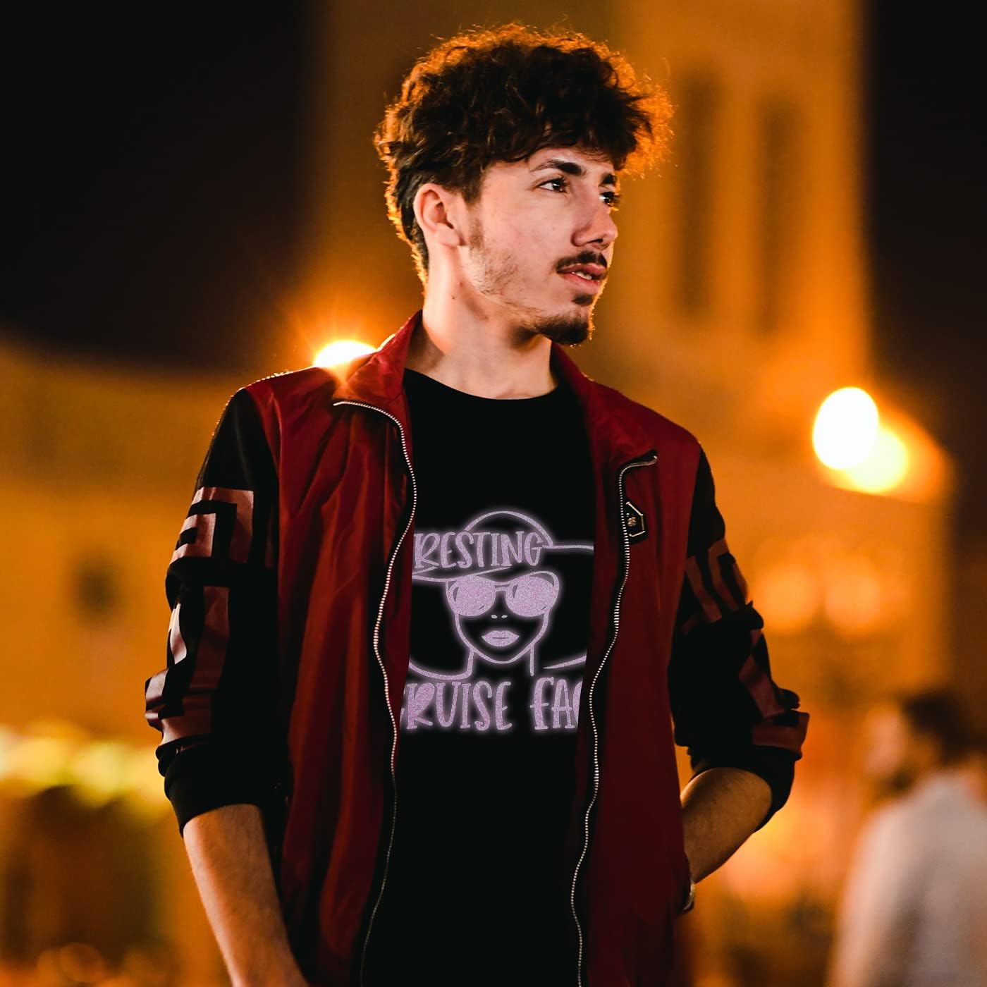 guangyintong Glow Glitter Purple Heat Transfer Vinyl HTV Rolls, 12" x 8ft Iron on Vinyl for T-Shirts, Glitter HTV Vinyl for All Cutter Machines Easy to Cut & Weed for DIY Design