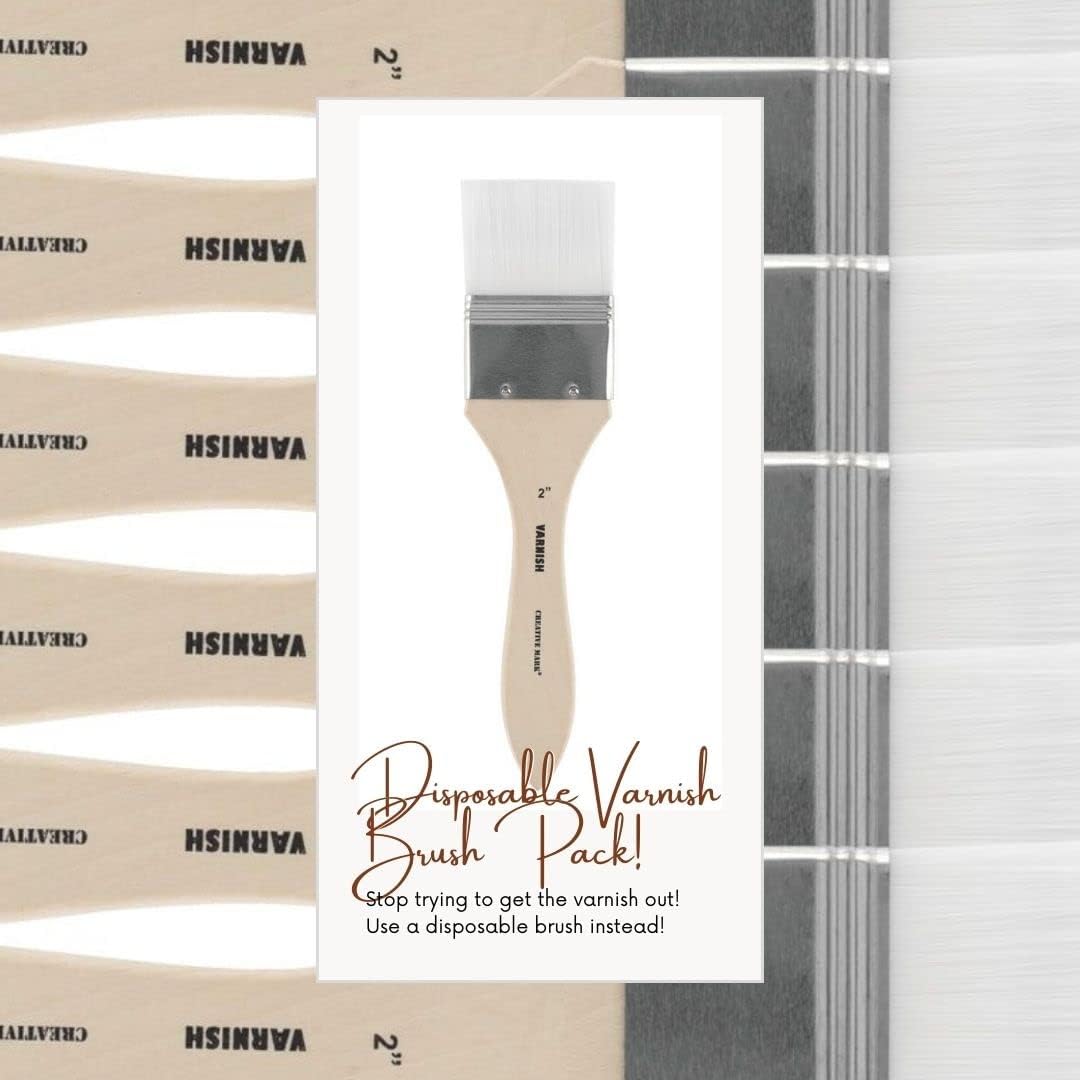 Jerry's Artarama InstaVar™ Gloss Picture Varnish & Varnish Brush Sets - Perfect for Varnish Paintings, Artists, Professionals, Restoration, & More! - 3.4oz Bottle w/ Set of 6 Brushes