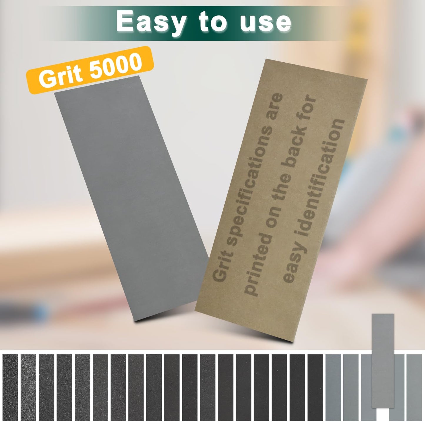 10PCS Sand Paper 5000 Grit Sandpaper Sheets, 9 x 3.6 Inch Wet Dry Sandpaper Sheets, Sand Paper for Metal, Wood Furniture, Automotive and Crafts