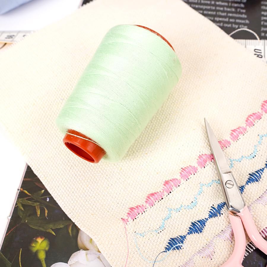 12PCS Sewing Thread Kit 30wt Spools,12 Colors,Assorted Colors Each 800 Yards of Polyester Threads for Sewing Hand and Machine,Stitching, Quilting, Serger (ZH-800YARDS-2ZH)