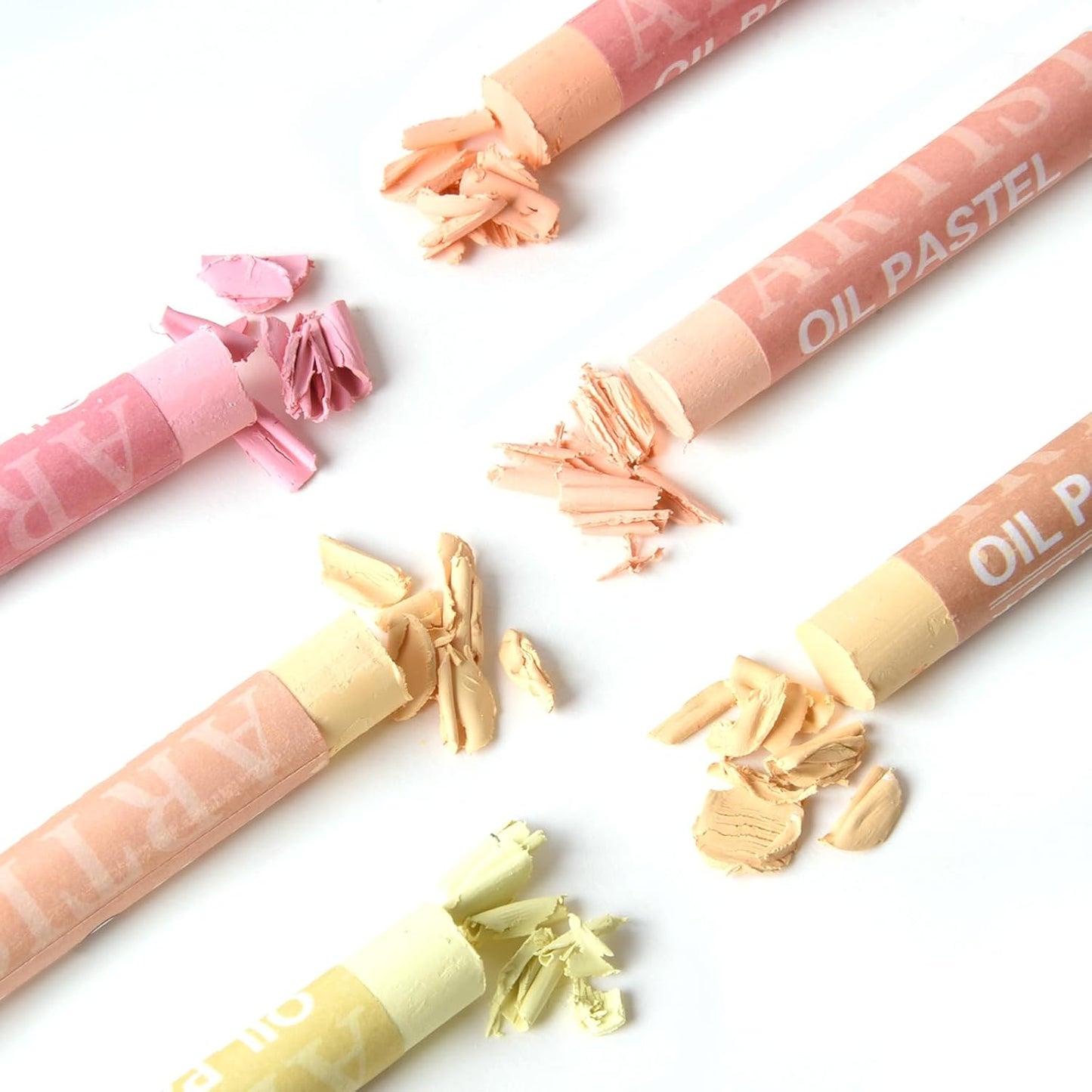 qianshan Soft Oil Pastels 12pc Set of 6 Assorted Colors,Non Toxic,Soft Texture Vibrant and Creamy Oil Crayons Pastels Art Supplies For Professional Artists Beginners Drawing.Skin