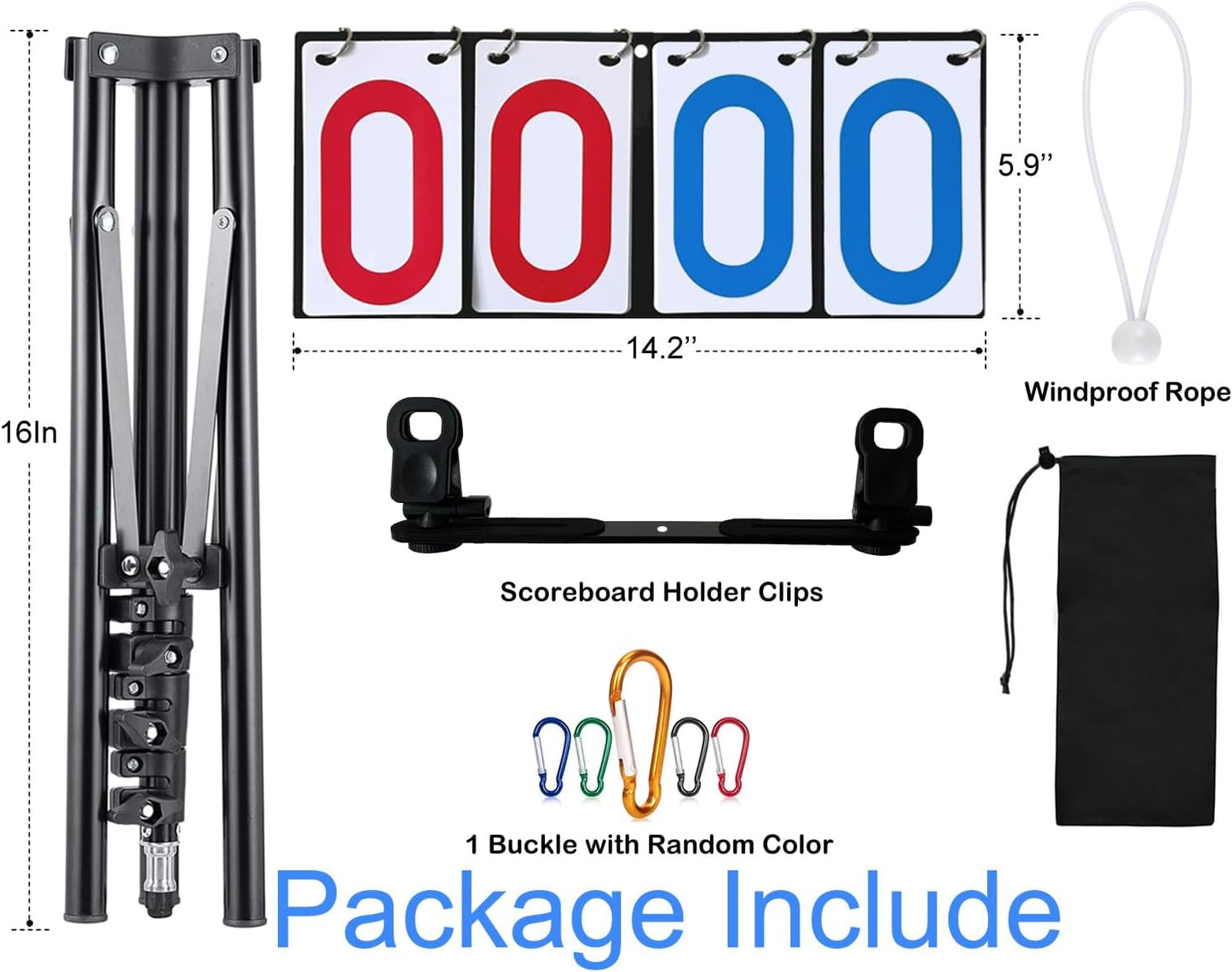 Purple River Portable Hanging Flip Scoreboard, Score Keeper for Baseball Volleyball Tennis Sports, Suit for Multiple Sports/Games Score Scenarios