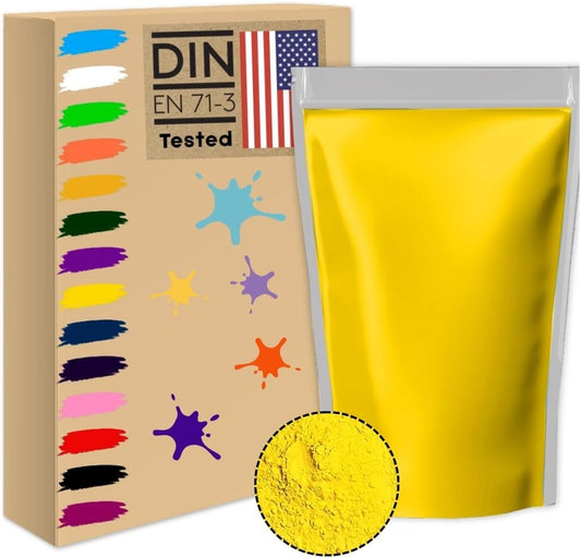 2.2lb/1kg yellow Holi color powder rangoli non toxic bulk organic washable natural gender reveal decorations colour war kids dog animal summer camps festivals gift run gulal