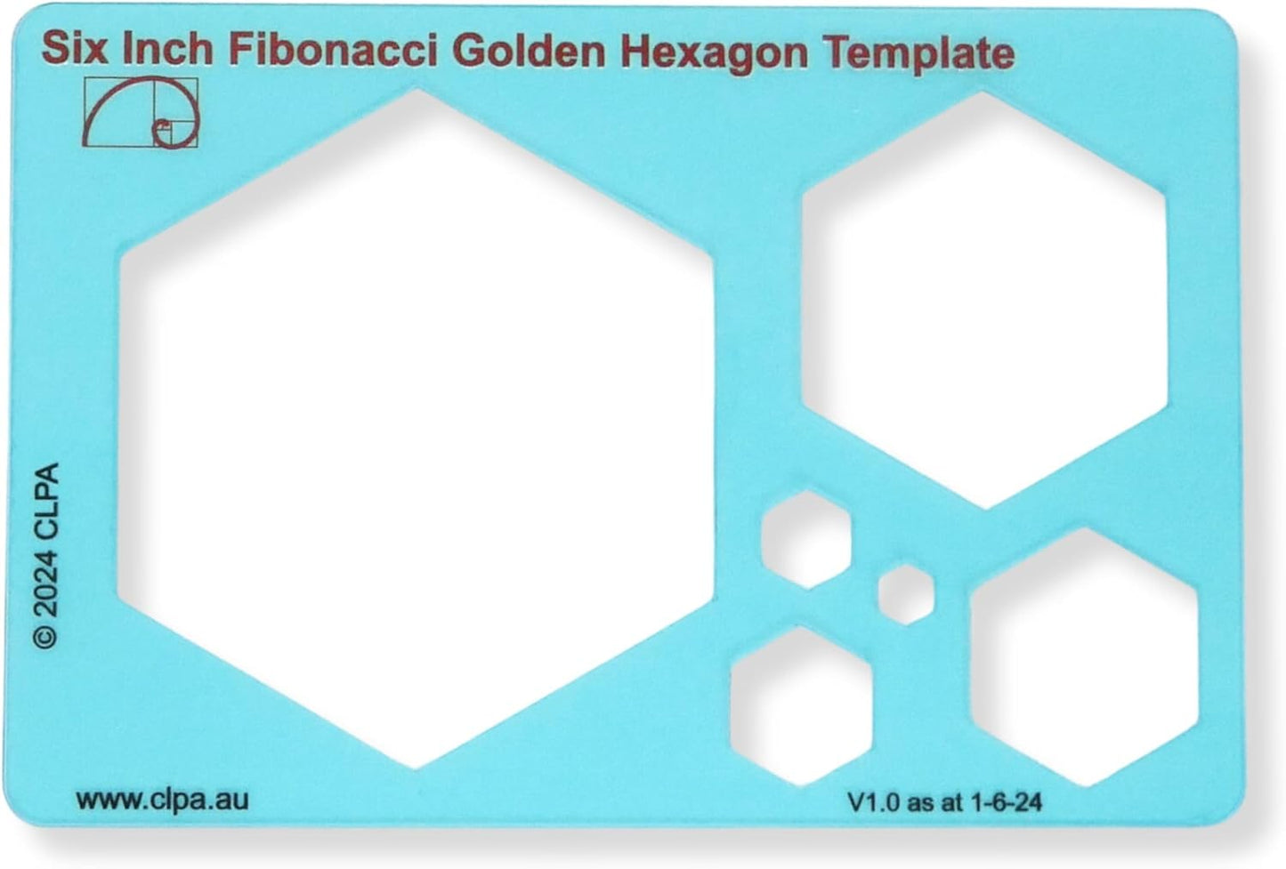 Hexagon Stencil Template for Drawing and Drafting: A Fibonacci-Inspired Hexagon Drawing Tool for Artists Allows The Simple Application of The Golden or Divine Ratio for Artistic Design