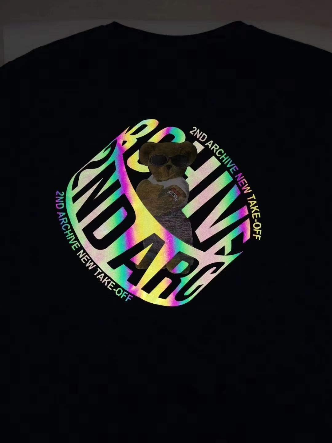 Guangyintong Reflective Rainbow Heat Transfer Vinyl Roll, 12" x 8ft, 1 Piece, Rainbow HTV Vinyl for All Cutter Machines, Easy to Cut & Weed, DIY Design